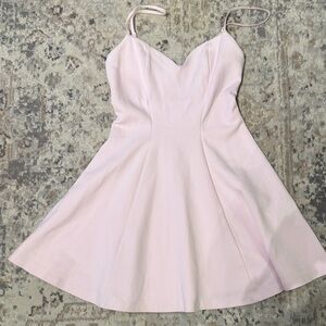 Zara Pale Pink Spaghetti-Strap Fit & Flare Mini Dress